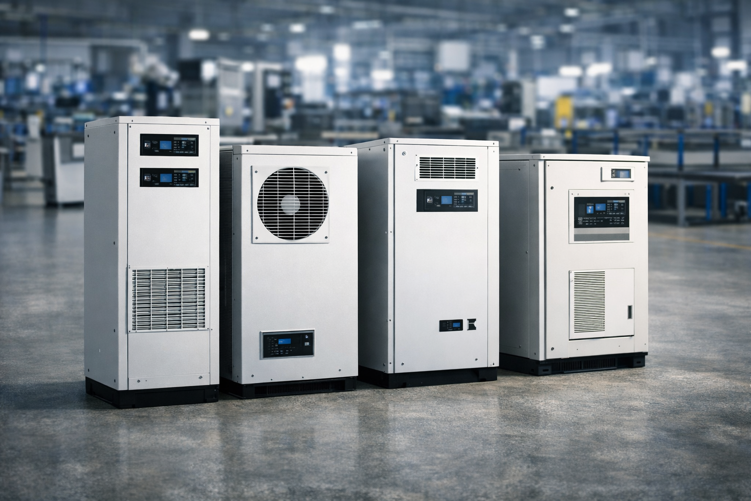 Complete cabinet cooling solutions for industrial applications - AC, DC, Heat Exchanger, and TEC technologies